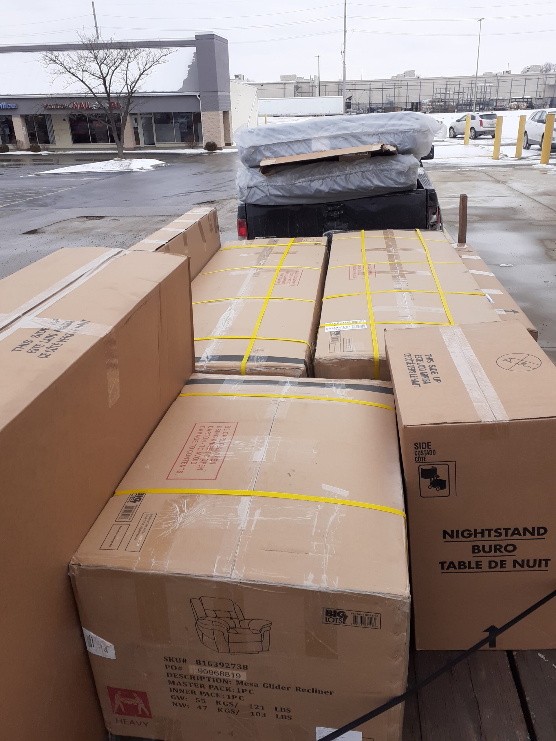 Delivery Boxes in a Truck