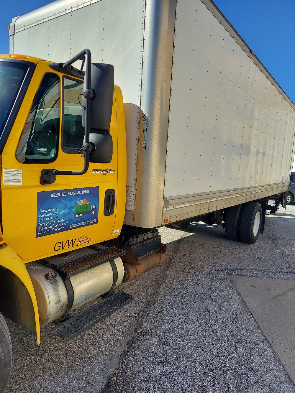 Yellow Container Truck